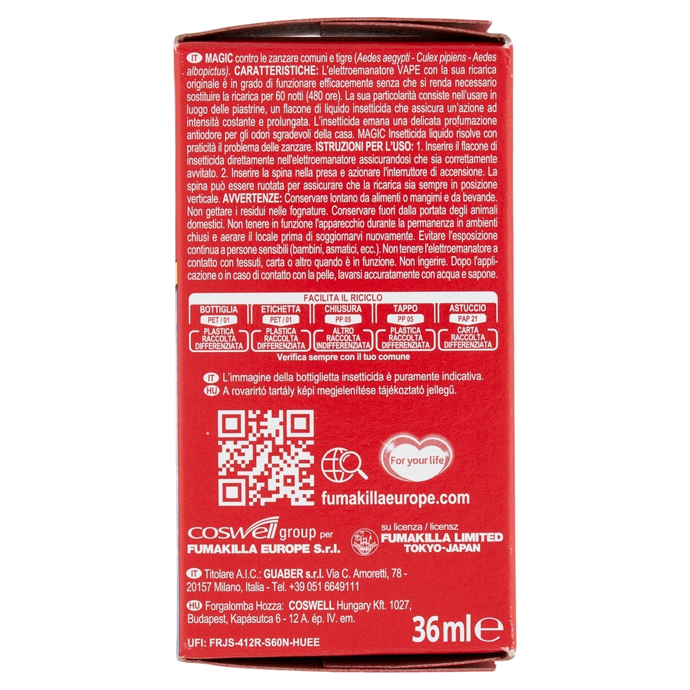 VAPE Liquido Antiodore Ricarica 36 ml